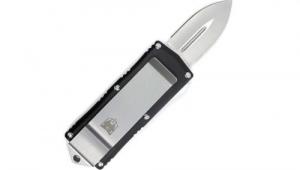 Cobra Tec Knives Money Clip 1.75" Plain D2 Steel Black Aluminum Handle OTF