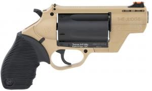 Taurus Judge Public Defender .45 Colt/.410, 2.5" Barrel, Flat Dark Earth, 5 Rounds - 2441021FDE Taurus Judge Public Defender .45 Colt/.410, 2.5" Barrel, Flat Dark Earth, 5 Rounds - 2441021FDE