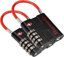 Hornady Rapid Safe TSA Lock Open With Combination Black Red 2 Pack - 96022 Hornady Rapid Safe TSA Lock Open With Combination Black Red 2 Pack - 96022
