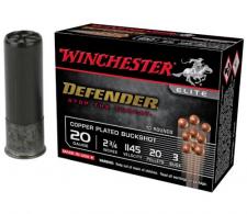 Main product image for Winchester Copper Defender Buckshot 20 Gauge Ammo 10 Round Box