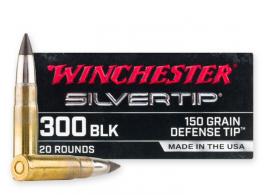 Winchester Silvertip 300 AAC Blackout Ammo 150gr Defense Tip 20rd box - W300ST Winchester Silvertip 300 AAC Blackout Ammo 150gr Defense Tip 20rd box - W300ST