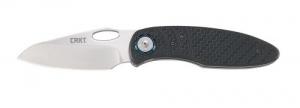 Columbia River Trask 3.33" Folding Plain Satin D2 Steel Blade GRN Black Handle - 5375