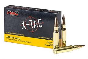 Main product image for PMC X-TAC Full Metal Jacket Boat Tail 7.62x51 Ammo 20 Round Box