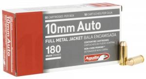 Aguila 132730 Centerfire Handgun 10mm Auto 180 gr Full Metal Jacket (FMJ) 50 Bx/ 20 Cs - 1E102110