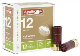 Aguila Target Load High Velocity 12 Gauge 2.75" 1 oz 7.5 Shot 25 Bx/ 10 Cs - 1CHB1285 Aguila Target Load High Velocity 12 Gauge 2.75" 1 oz 7.5 Shot 25 Bx/ 10 Cs - 1CHB1285