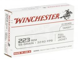 Winchester Ammo USA .223 Remington 55 gr Full Metal Jacket (FMJ) 20 Bx/50 Cs
