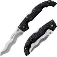 Cold Steel Voyager XL Kris Blade 5.50" Folding 12.25" Plain 7.40 oz Blade Black Griv-Ex w/6061 Aluminum Liners Handle