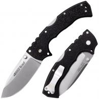 Cold Steel 4-Max Scout 4" Folding Drop Point Plain AUS 10A Steel Blade Black Griv-Ex Handle - CS-62RQ Cold Steel 4-Max Scout 4" Folding Drop Point Plain AUS 10A Steel Blade Black Griv-Ex Handle - CS-62RQ