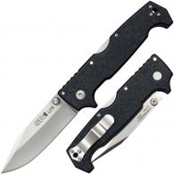Cold Steel SR1 Lite 4" Folding Clip Point Plain 8Cr13MoV Stainless Steel Blade Black Griv-Ex Handle - CS-62K1
