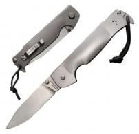 Cold Steel Bushman Pocket 4.50" Folding Clip Point Plain 4116 Stainless Steel Blade Long 420 Series Stainless Handle