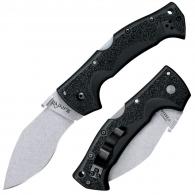 Cold Steel Rajah III 3.50" Folding Plain Stonewashed AUS 10A Steel Blade Black Griv-Ex Handle - CS-62JM
