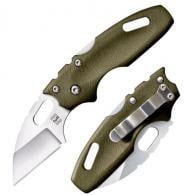 Cold Steel CS20MTGD Tuff Lite Mini 2" Folding Sheepsfoot Plain 4034 Stainless Steel Blade/OD Green Griv-Ex Handle Includes Pocke - CS-20MTGD