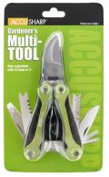 Accusharp Gardener's Multi-Tool Black/Green Folding Plain - 084C Accusharp Gardener's Multi-Tool Black/Green Folding Plain - 084C
