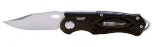 AccuSharp Sport 3" Folding Plain Stainless Steel Blade Black Anodized Aluminum Handle - 703C AccuSharp Sport 3" Folding Plain Stainless Steel Blade Black Anodized Aluminum Handle - 703C