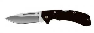 AccuSharp Lockback 3" Folding Plain Stainless Steel Blade Black Handle