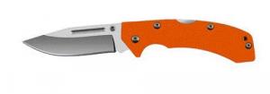 AccuSharp Lockback 3" Folding Plain Stainless Steel Blade Orange Handle - 712C