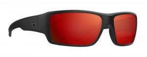 Magpul Ascent Eyewear Scratch Resistant Gray w/Red Mirror Lens Black Frame - MAG1132-1-001-1140