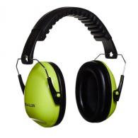 Allen Sound Shield Foldable Safety Muff 21 dB Over the Head Green Ear Cups with Black Headband Youth - 2327