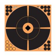 Allen EZ-Aim Splash Paper Bullseye w/Crosshair Black/Orange 12 Per Pkg - 15376