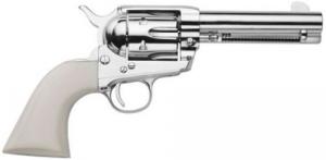 Traditions Frontier Revolver 45 Colt (LC) 4.75" 6rd Nickel White PVC Grip