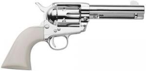 Traditions Frontier Revolver 45 Colt (LC) 4.75" 6rd Nickel White PVC Grip - SAT73131 Traditions Frontier Revolver 45 Colt (LC) 4.75" 6rd Nickel White PVC Grip - SAT73131
