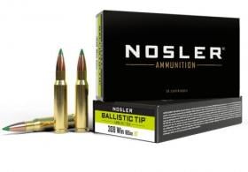 Nosler Ballistic Tip 308 Winchester Ammo 20 Round Box - 61028 Nosler Ballistic Tip 308 Winchester Ammo 20 Round Box - 61028