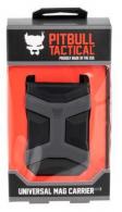 Pitbull Tactical Universal Mag Carrier IWB/OWB Black Polymer Belt Clip Multi-Caliber Belts 1.50" Wide Ambidextrous Hand - UMC02BLK