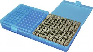 MTM Case-Gard 200 Series 9mm Luger 380 ACP Handgun Clear Blue Polypropylene 200 rds - P200-9-24 MTM Case-Gard 200 Series 9mm Luger 380 ACP Handgun Clear Blue Polypropylene 200 rds - P200-9-24