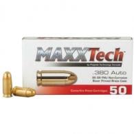 MAXXTech Pistol Ammo 380 ACP 95 gr. FMJ 50 rd MAXXTech Pistol Ammo 380 ACP 95 gr. FMJ 50 rd