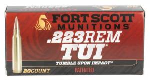 Fort Scott Munitions TUI Solid Copper 223 Remington Ammo 55 gr 20 Round Box - 223055SCV