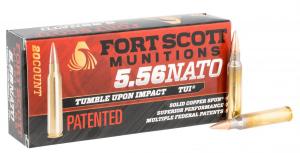 Fort Scott Munitions TUI Solid Copper 5.56 NATO Ammo 55 gr 20 Round Box - 556055SCV Fort Scott Munitions TUI Solid Copper 5.56 NATO Ammo 55 gr 20 Round Box - 556055SCV