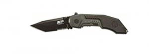 Schrade Smith & Wesson Black Ops 3.40" Folding Drop Point Partially Serrated 4034 Stainless Steel Blade Black Alumin - SWBLOP2BSCP Schrade Smith & Wesson Black Ops 3.40" Folding Drop Point Partially Serrated 4034 Stainless Steel Blade Black Alumin - SWBLOP2BSCP