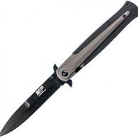 Schrade Smith & Wesson M&P 4" Folding Spear Point Plain Stainless Steel Blade FRN Black/FDE Handle - 1085899 Schrade Smith & Wesson M&P 4" Folding Spear Point Plain Stainless Steel Blade FRN Black/FDE Handle - 1085899