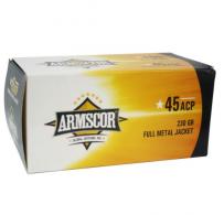 Armscor Full Metal Jacket 45 ACP Ammo 100 Round Box - 50443 Armscor Full Metal Jacket 45 ACP Ammo 100 Round Box - 50443