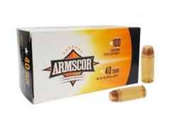 Armscor Full Metal Jacket 40 S&W Ammo 100 Round Box - 50316 Armscor Full Metal Jacket 40 S&W Ammo 100 Round Box - 50316