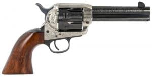 Taylors & Company 1873 Cattleman 45 Colt (LC) 6rd 4.75" Coin Finish Coin Finish Photo Engraved Smooth Walnut Grip - 709AWE Taylors & Company 1873 Cattleman 45 Colt (LC) 6rd 4.75" Coin Finish Coin Finish Photo Engraved Smooth Walnut Grip - 709AWE