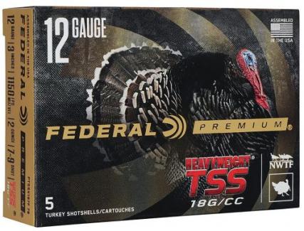 Main product image for Federal Turkey Heavyweight TSS 12 Gauge  Ammo 3" 2oz  1150 fps Tungsten  #7,# 9 Shot 5rd box