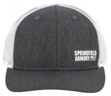Springfield Armory GEP2382 Flag Trucker Hat Black/Gray Adjustable Snapback OSFA Structured - 197 Springfield Armory GEP2382 Flag Trucker Hat Black/Gray Adjustable Snapback OSFA Structured - 197