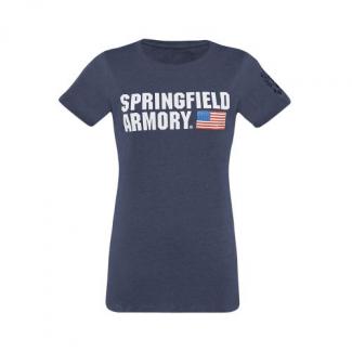 Springfield Armory Springfield Flag Logo Ladies T-Shirt Midnight Navy Medium Short Sleeve