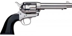 Taylors & Company 1873 Cattleman 44-40 Win 6rd 4.75" Nickel Black Polymer Grip - 0420N00