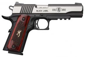 Browning 1911-380 Black Label Pro .380 ACP Semi Auto Pistol, 8+1 - 051970492 Browning 1911-380 Black Label Pro .380 ACP Semi Auto Pistol, 8+1 - 051970492