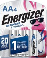 Energizer AA Ultimate Lithium Batteries (4) - L91SBP-4.H3 Energizer AA Ultimate Lithium Batteries (4) - L91SBP-4.H3