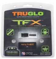 TruGlo TG-TG13WA2A TFX 3-Dot Set Tritium/Fiber Optic Green with White Outline Front, Green Rear with Nitride Fortress Finished F
