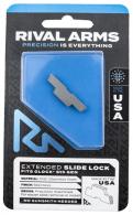 RIVAL SLIDE LCK EXT Rival Arms Extended Slide Lock for Glock 17/19/34 Gen 5 Polished StainlessGEN5 SS - RA-RA80G002D
