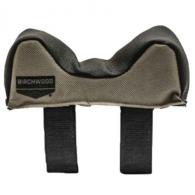 Birchwood Casey UFRB-MED Universal Front Rest made of Tan Polyester with Black Leather Top & Medium Style Design 5" L x 2" H x 2 - BC-UFRB-MED Birchwood Casey UFRB-MED Universal Front Rest made of Tan Polyester with Black Leather Top & Medium Style Design 5" L x 2" H x 2 - BC-UFRB-MED