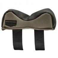 Birchwood Casey UFRB-WID Universal Front Rest made of Tan Polyester with Black Leather Top & Wide Design 5" L x 2" H x 2" W Dime - BC-UFRB-WID Birchwood Casey UFRB-WID Universal Front Rest made of Tan Polyester with Black Leather Top & Wide Design 5" L x 2" H x 2" W Dime - BC-UFRB-WID