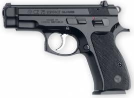 CZ 75 Compact 9mm Pistol 3.75" Black Polycoat 14+1