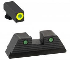 Ameriglo For Glock Trooper Set 3-Dot LumiGreen Outline Green Tritium Handgun Sight - GL820 Ameriglo For Glock Trooper Set 3-Dot LumiGreen Outline Green Tritium Handgun Sight - GL820