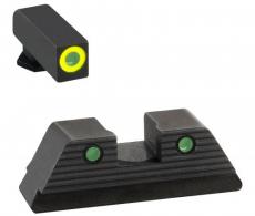 Ameriglo For Glock Trooper Set 3-Dot LumiGreen/Black Outline Green Tritium Handgun Sight - GL821 Ameriglo For Glock Trooper Set 3-Dot LumiGreen/Black Outline Green Tritium Handgun Sight - GL821