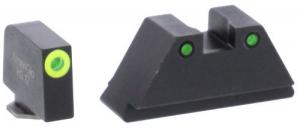 Ameriglo Tall Suppressor Height Set for Glock LumiGreen/Black Outline Green Tritium Handgun Sight - GL252